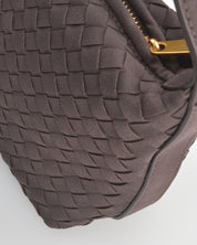 MUSE - borsa marrone intrecciata con manico regolabile 2 lunghezze