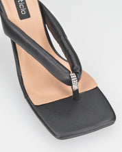 PALMA - sandali neri con tacco a spillo