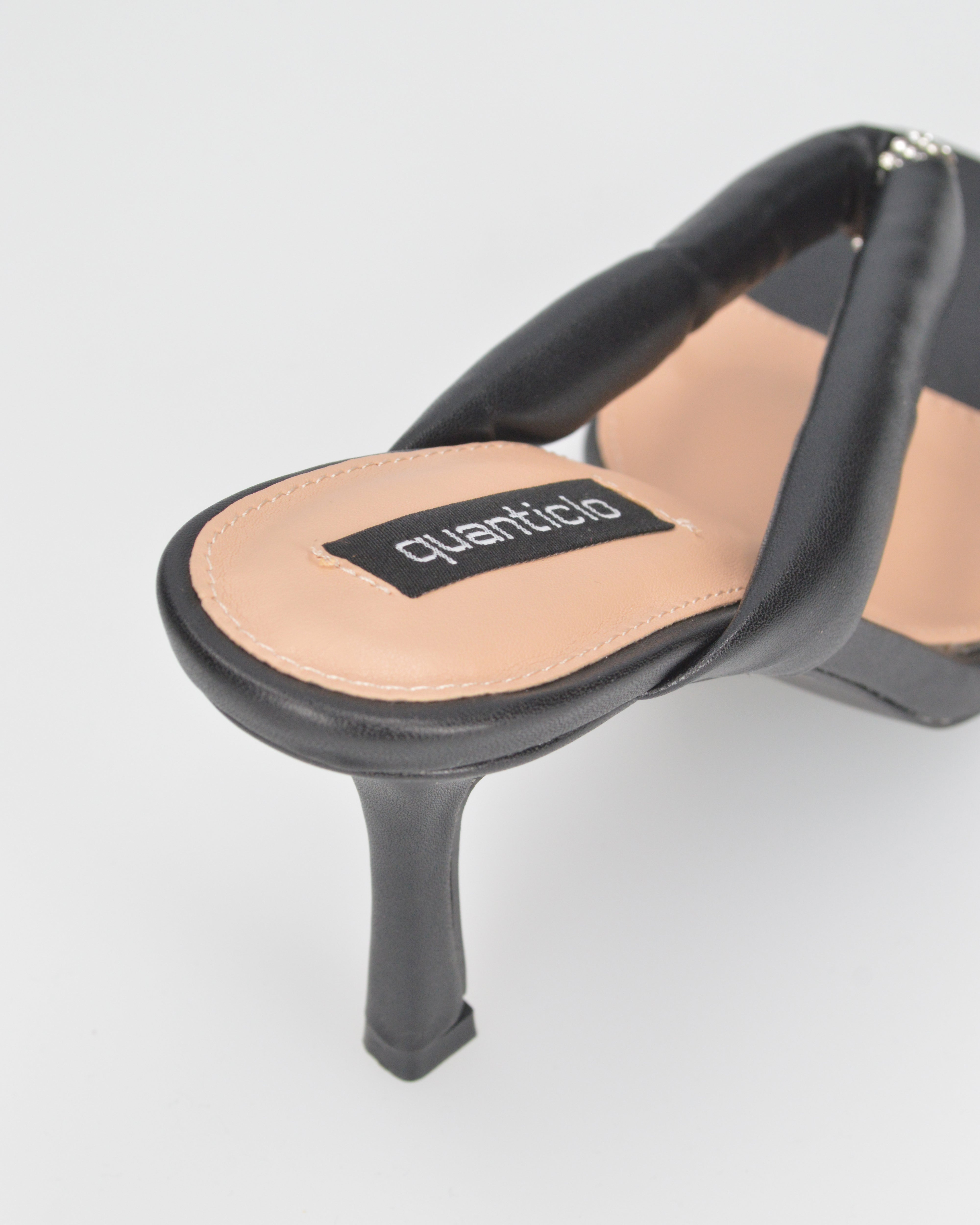 PALMA - sandali neri con tacco a spillo