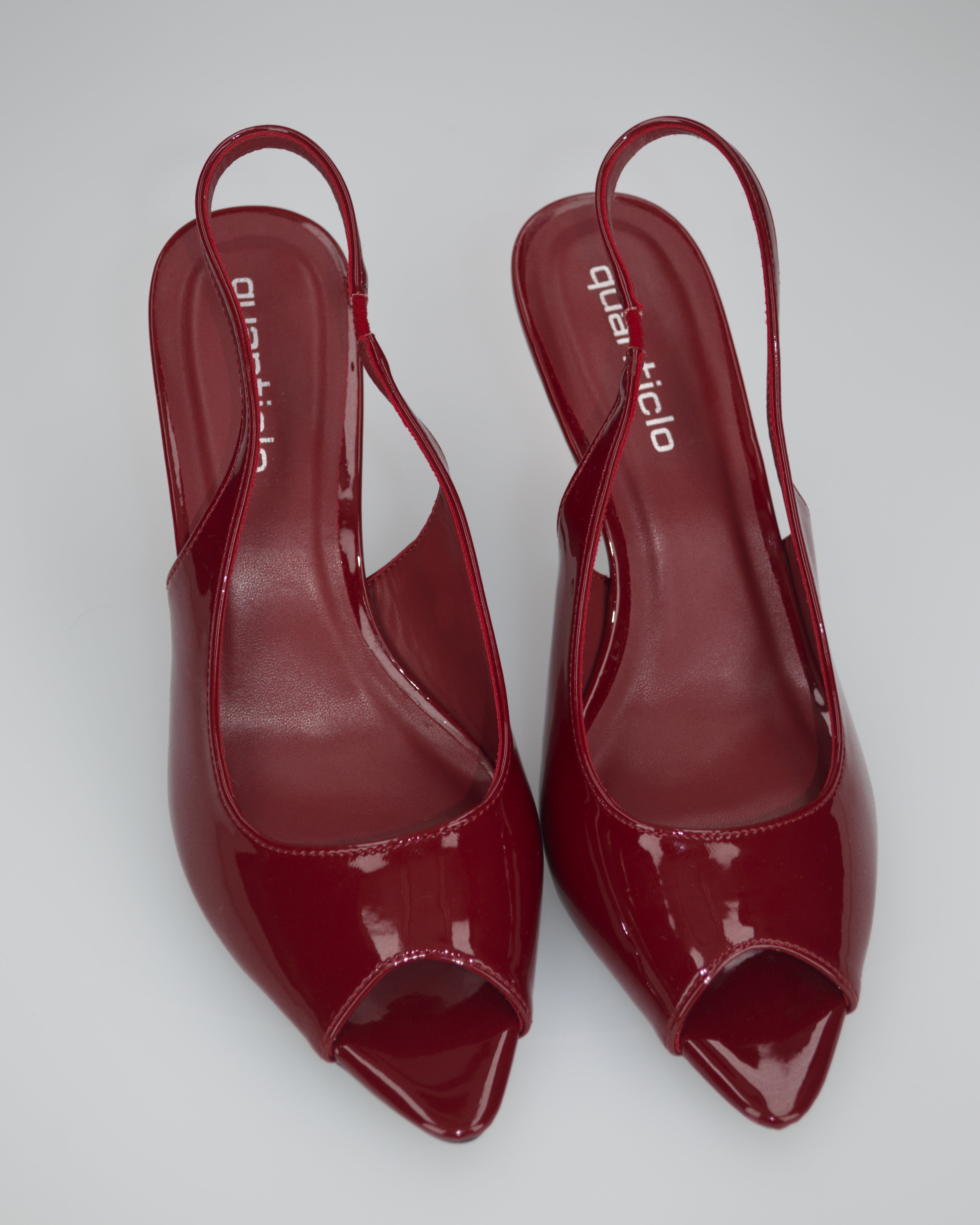 ISELIN - scarpe bordeaux con cinturino e punta aperta