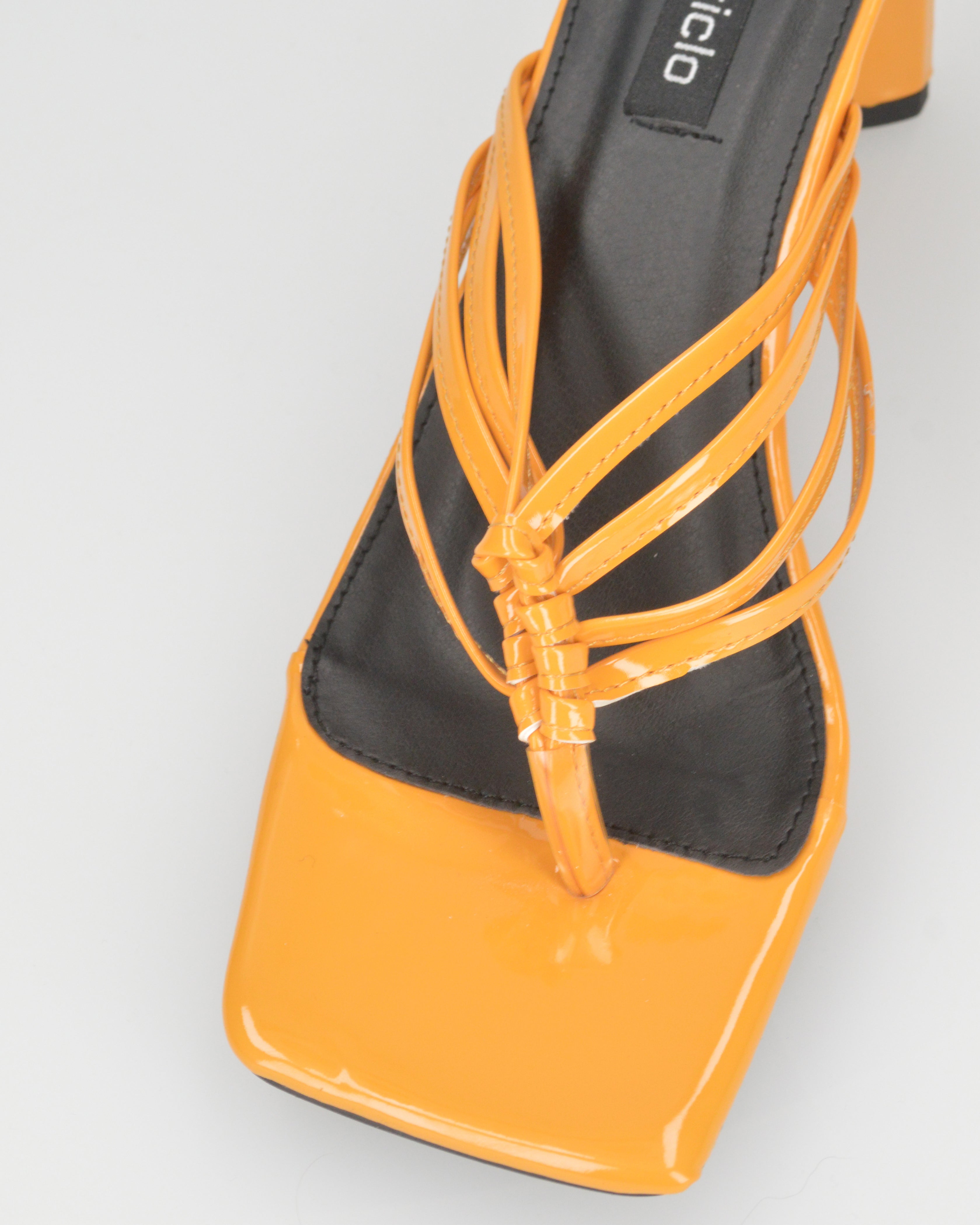 JANNA - sandali arancioni con sandalo squadrato