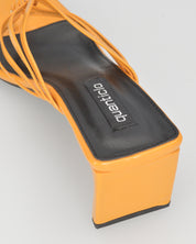 JANNA - sandali arancioni con sandalo squadrato