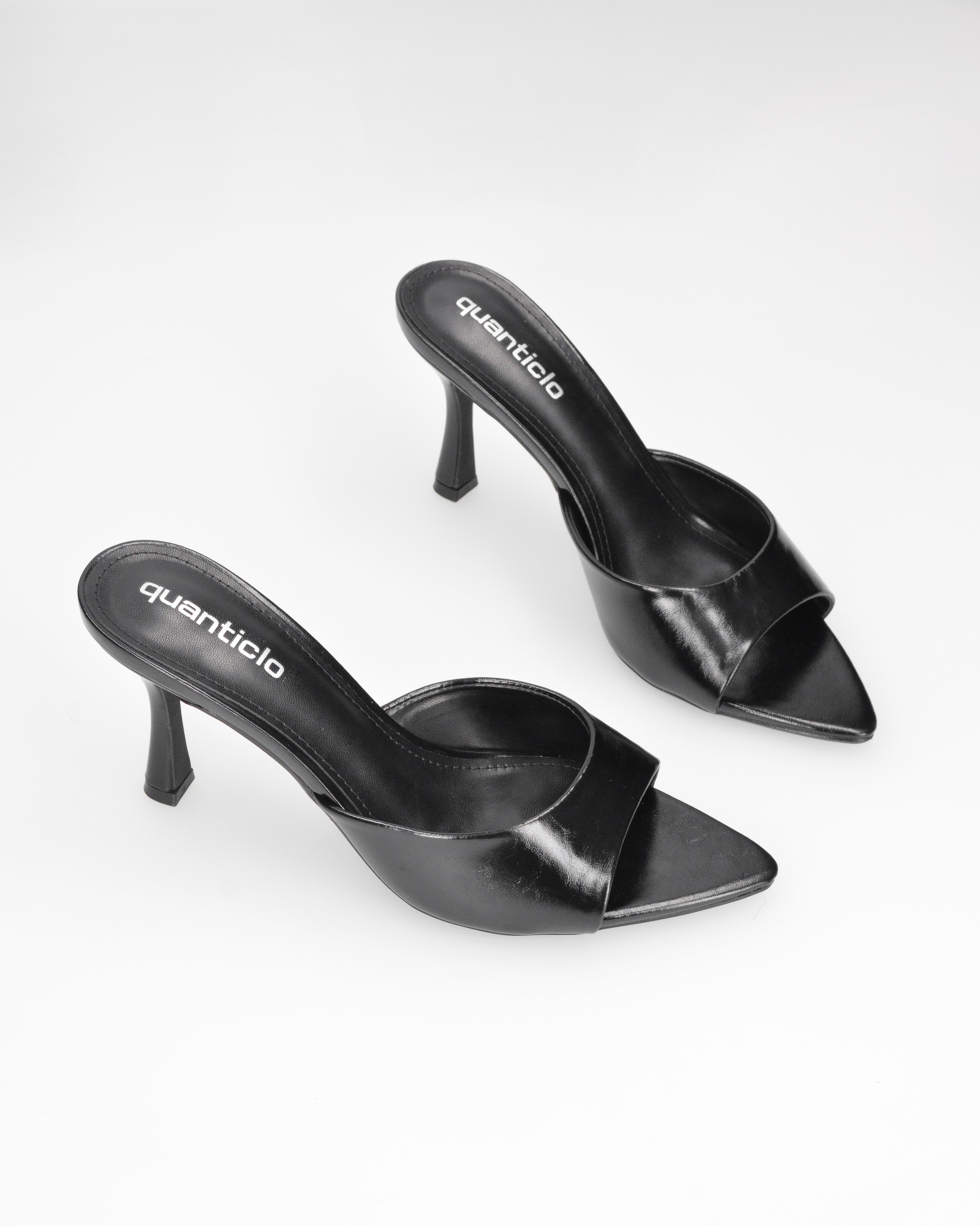 MATYLDA - sandali sabot neri in ecopelle con punta affusolata
