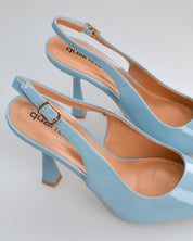 ANETTE - décolleté in glassy azzurro con cinturino regolabile