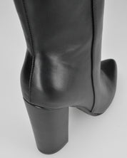 RIKA - Stivale 2 in 1 in simil pelle nera con tacco