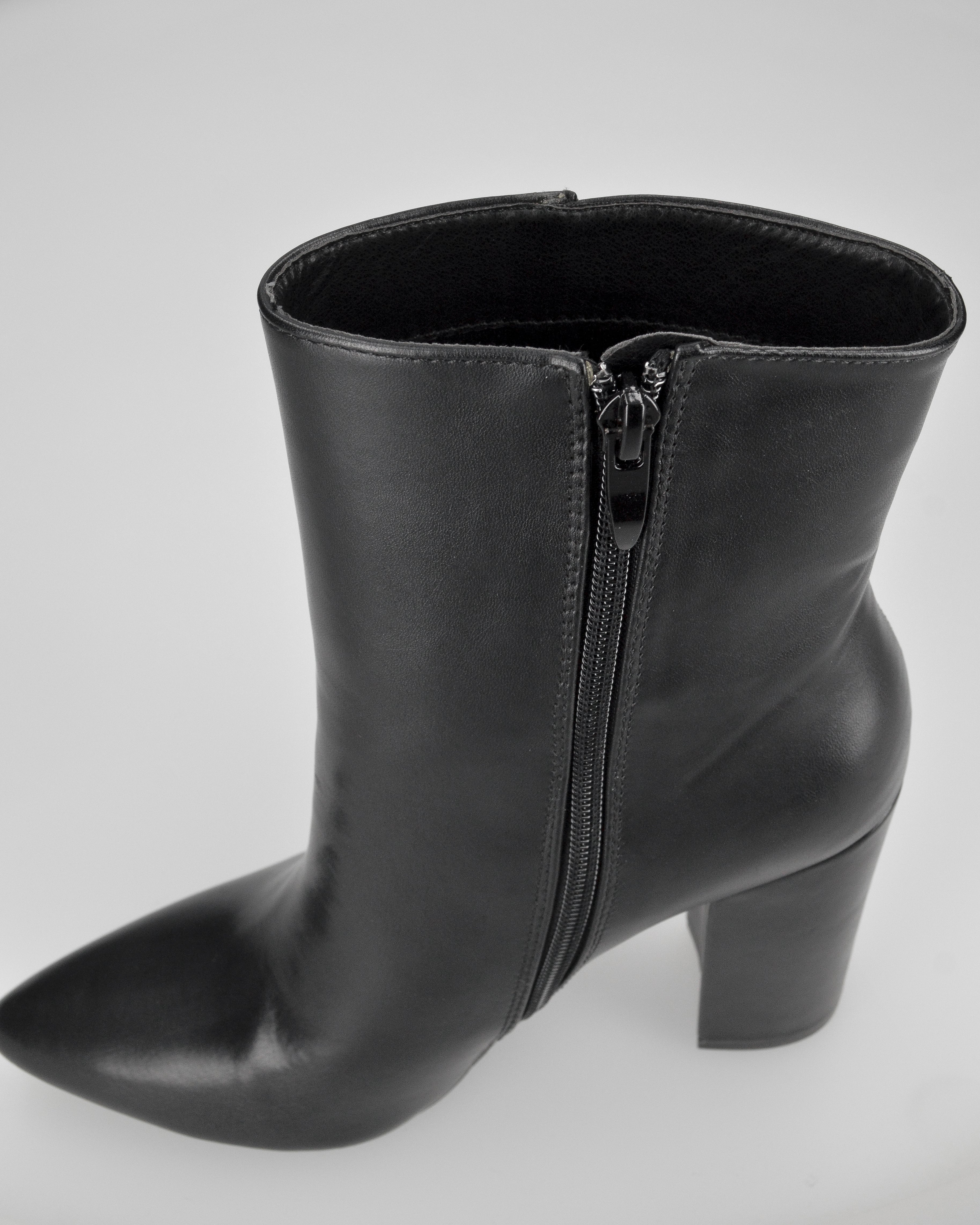 RIKA - Stivale 2 in 1 in simil pelle nera con gambale in pailletes