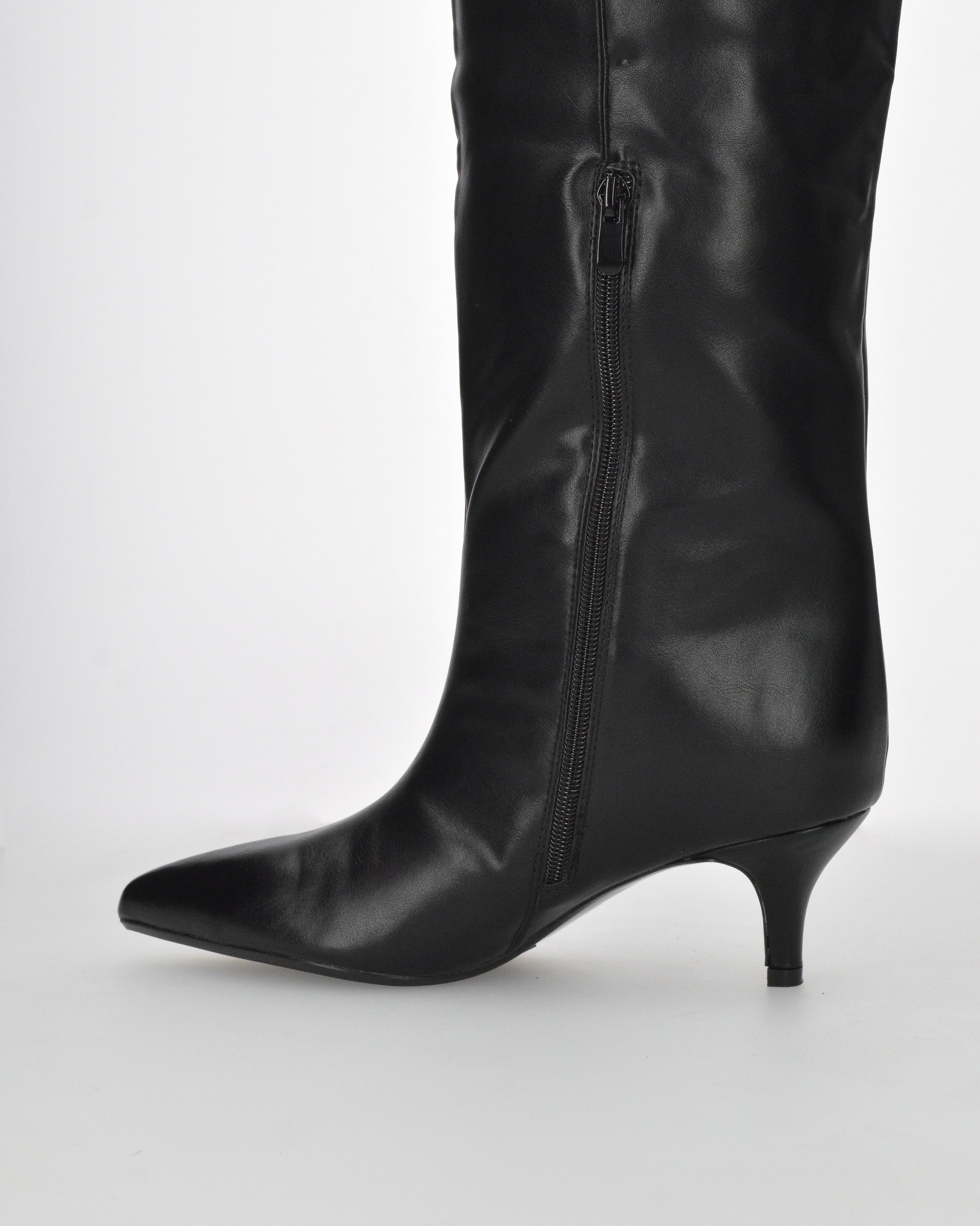 SCARLETT - stivali alti con tacco basso e cerniera laterale