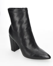 ALEKSANDRA - Tronchetto sock boot nero, tacco robusto e punta affusolata