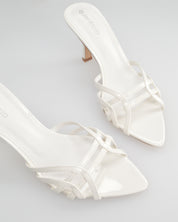 ISOLA - sandali bianchi effetto vernice con tacco a spillo