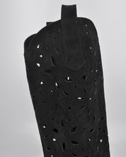 JADY - stivali camperos nero con gambale traforato