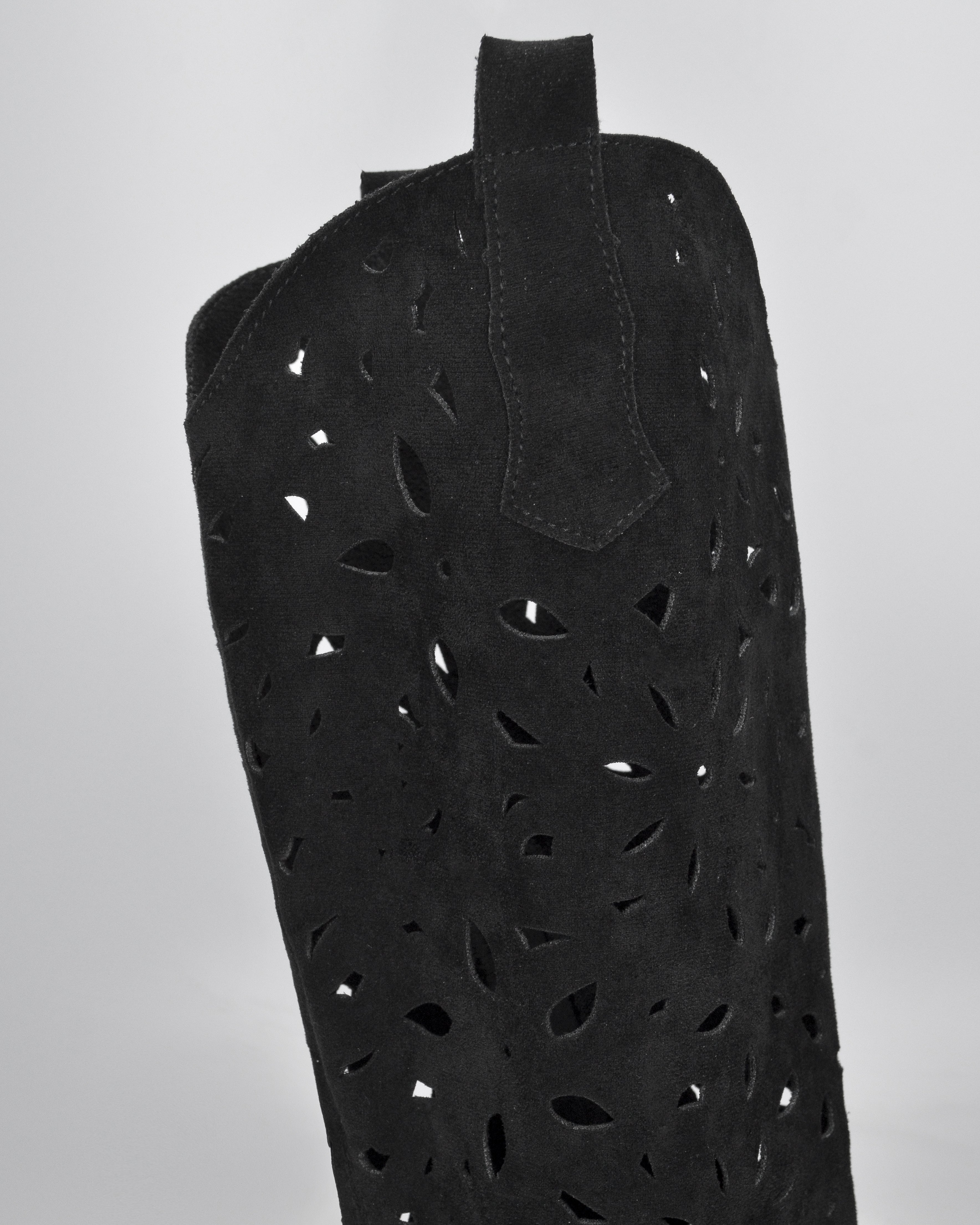 JADY - stivali camperos nero con gambale traforato