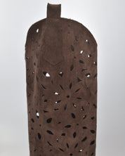 JADY - stivali camperos marrone con gambale traforato