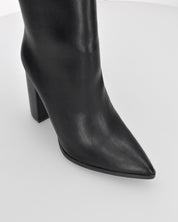 FEDRIKA -  Stivale 2 in 1 in ecopelle nera: da stivale alto a stivaletto con un semplice gesto