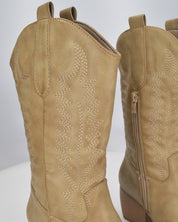 FIONA - camperos khaki in materiale lucido con chiusura zip