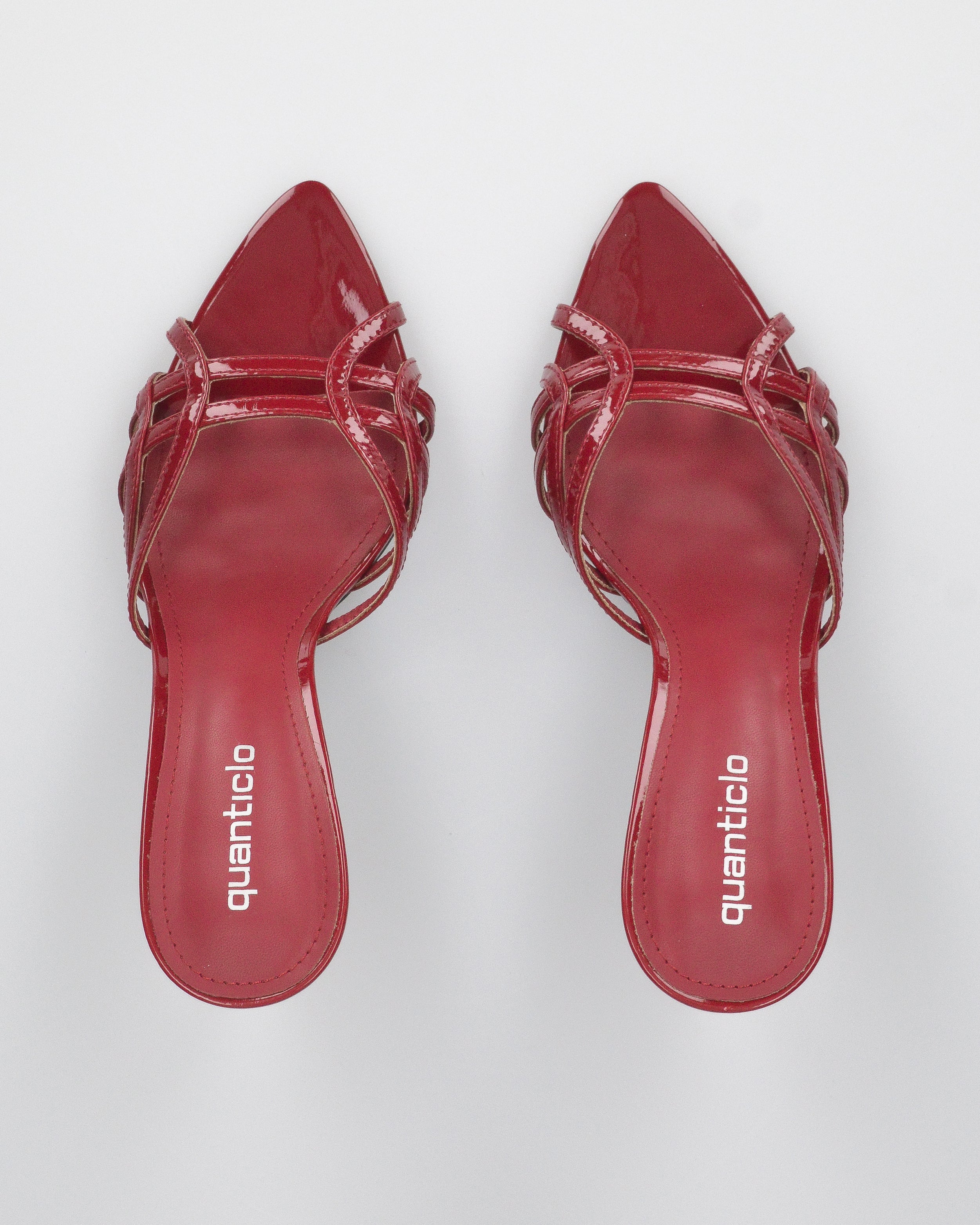 ISOLA - sandali bordaux effetto vernice con tacco a spillo