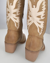 IRENE - camperos beige con disegni beige chiari