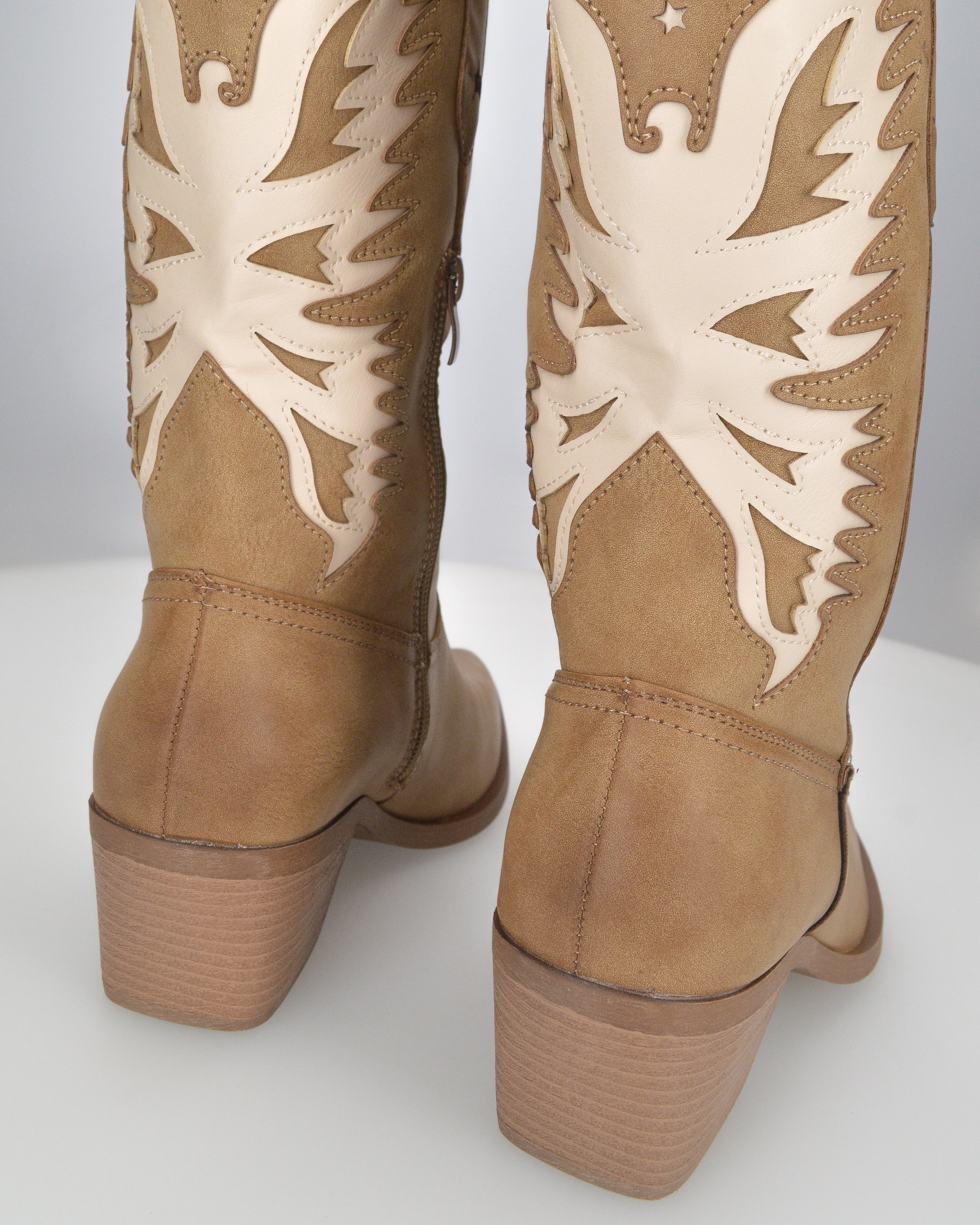 IRENE - camperos beige con disegni beige chiari