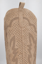 ROWEN - stivali alti in camoscio beige