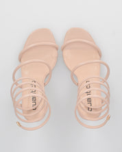 DONNIE - sandali beige con tacco con spirale