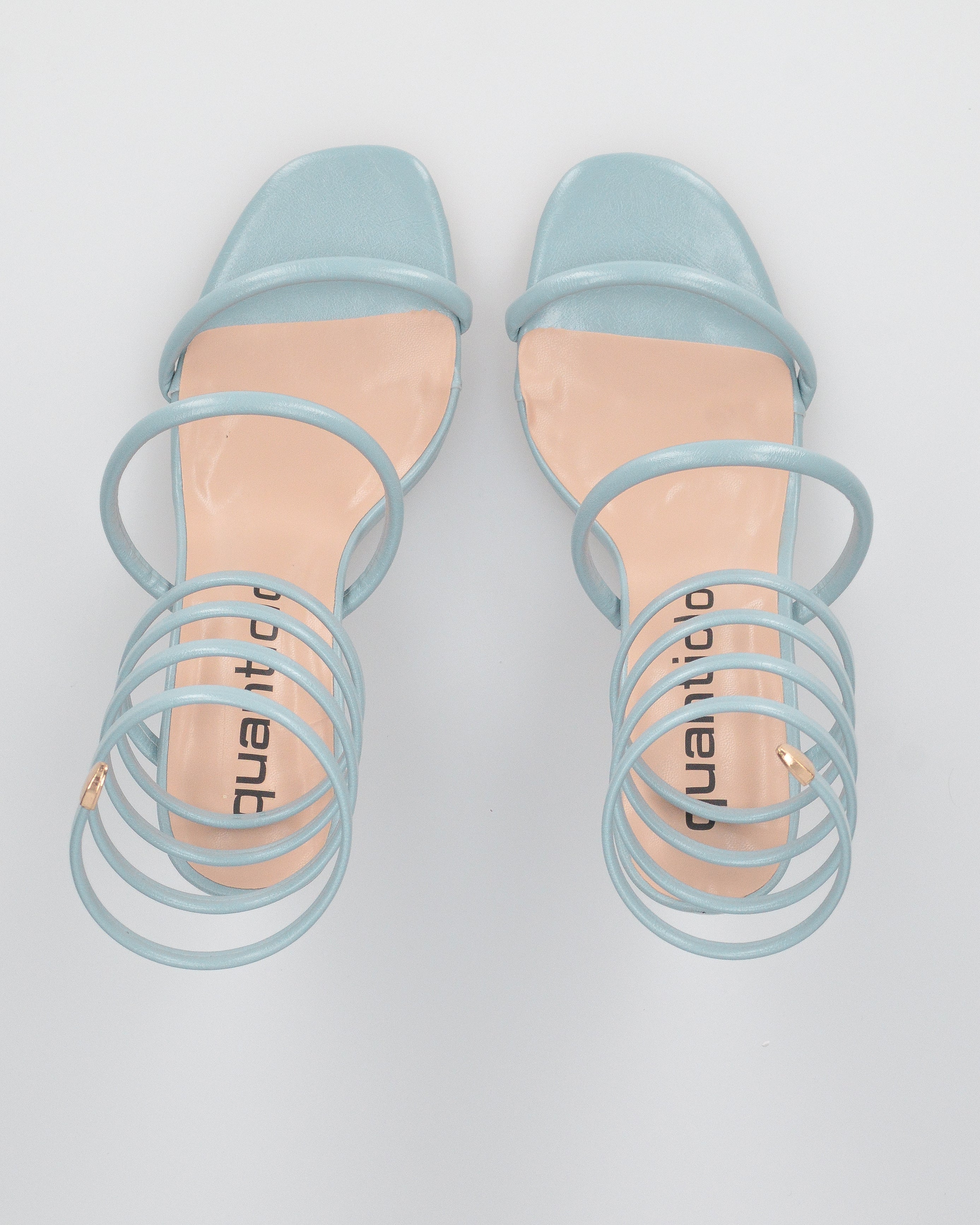 DONNIE - sandali blu con tacco con spirale