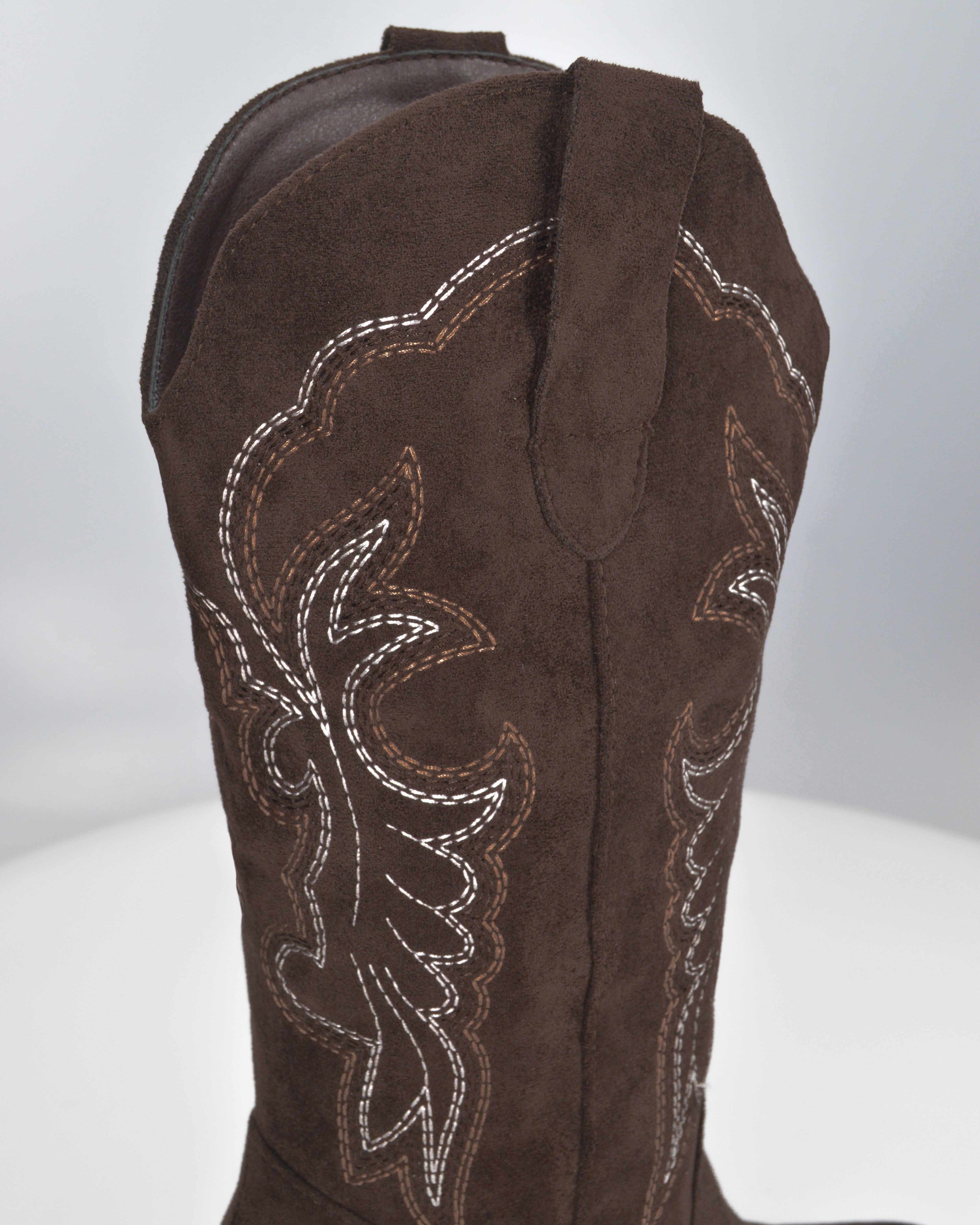 JIMI - stivali camperos texani marroni con decorazioni ricamate