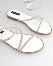 HANNA - sandali flat bianchi con spirale