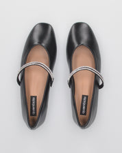 SELMA - ballerine nere con listini glitterati