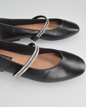 SELMA - ballerine nere con listini glitterati