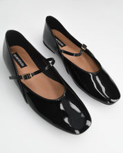 LUPITA - ballerine nere lucide con cinturino