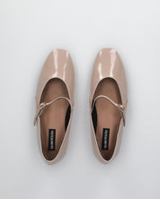 LUPITA - ballerine beige lucide con cinturino