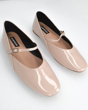 LUPITA - ballerine beige lucide con cinturino