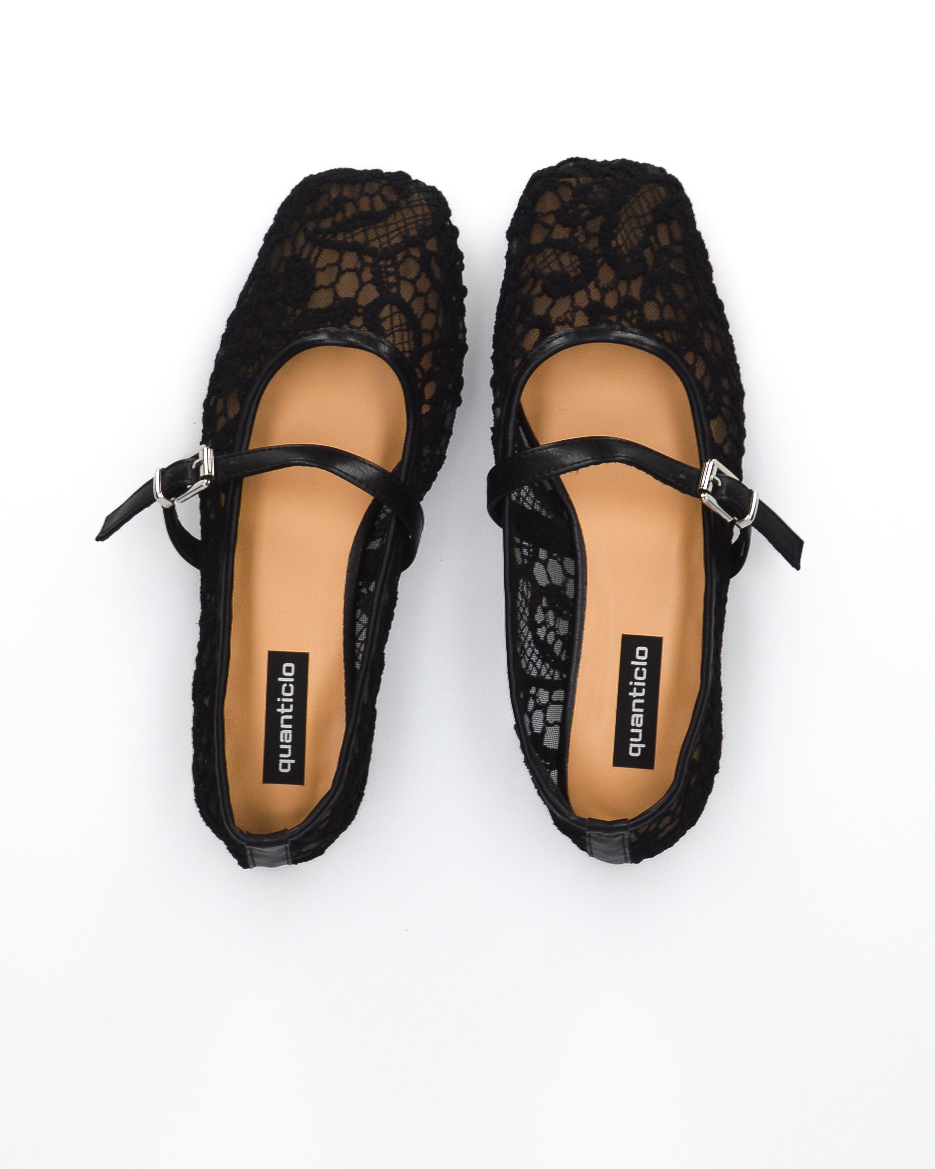 ETTA - décolleté neri traforati con soletta beige