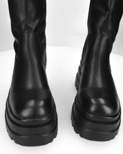 TRILLY - stivaletti platform neri con chiusura zip