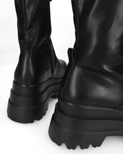 TRILLY - stivaletti platform neri con chiusura zip