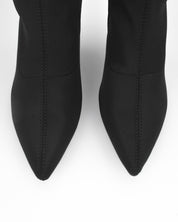 CLAIRE - stivali alti in lycra nero con tacco a spillo