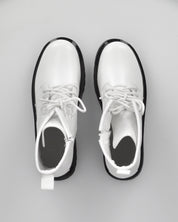 STACEE - stivaletti bianchi stile anfibio con platform