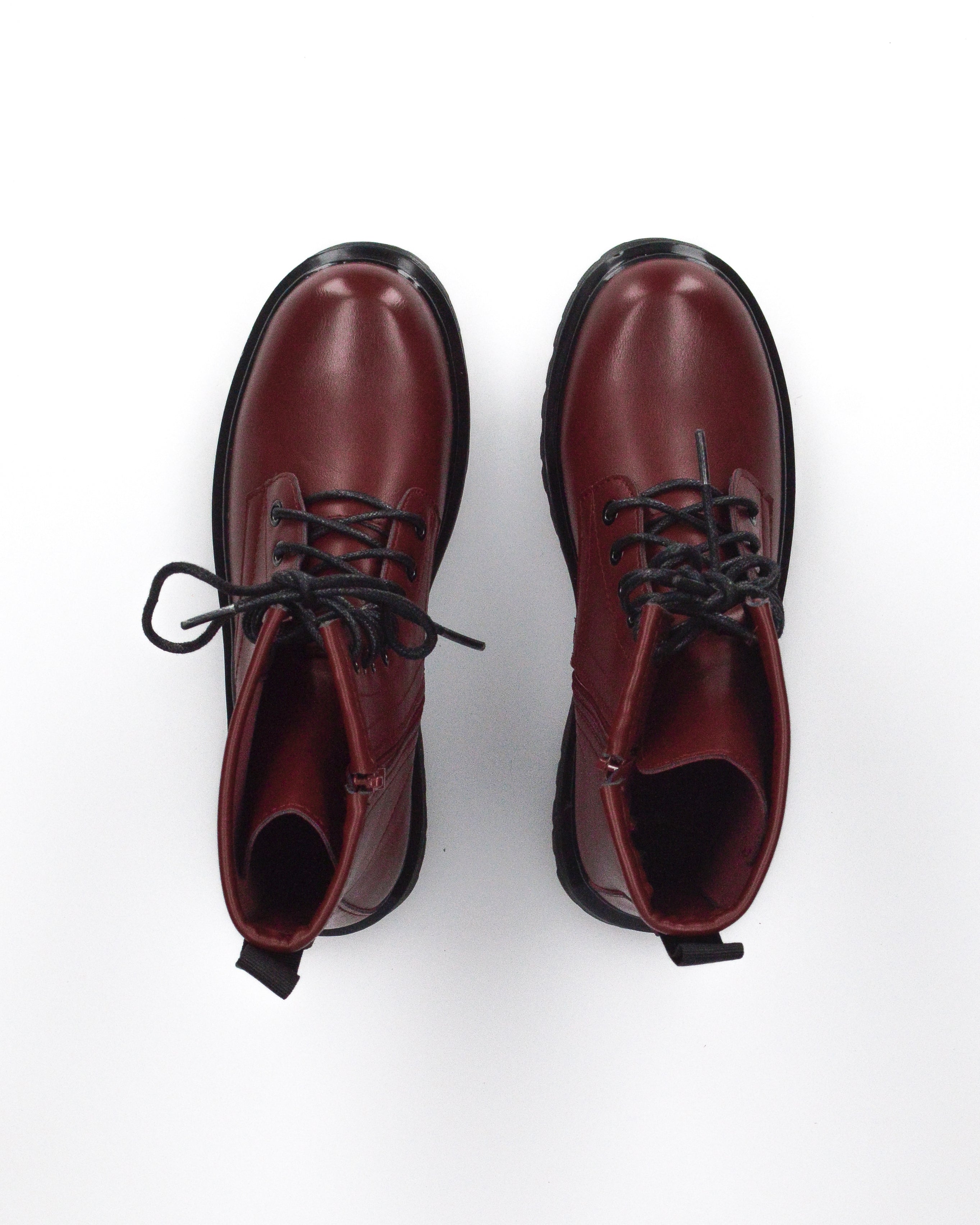 STACEE - stivaletti bordeaux stile anfibio con platform