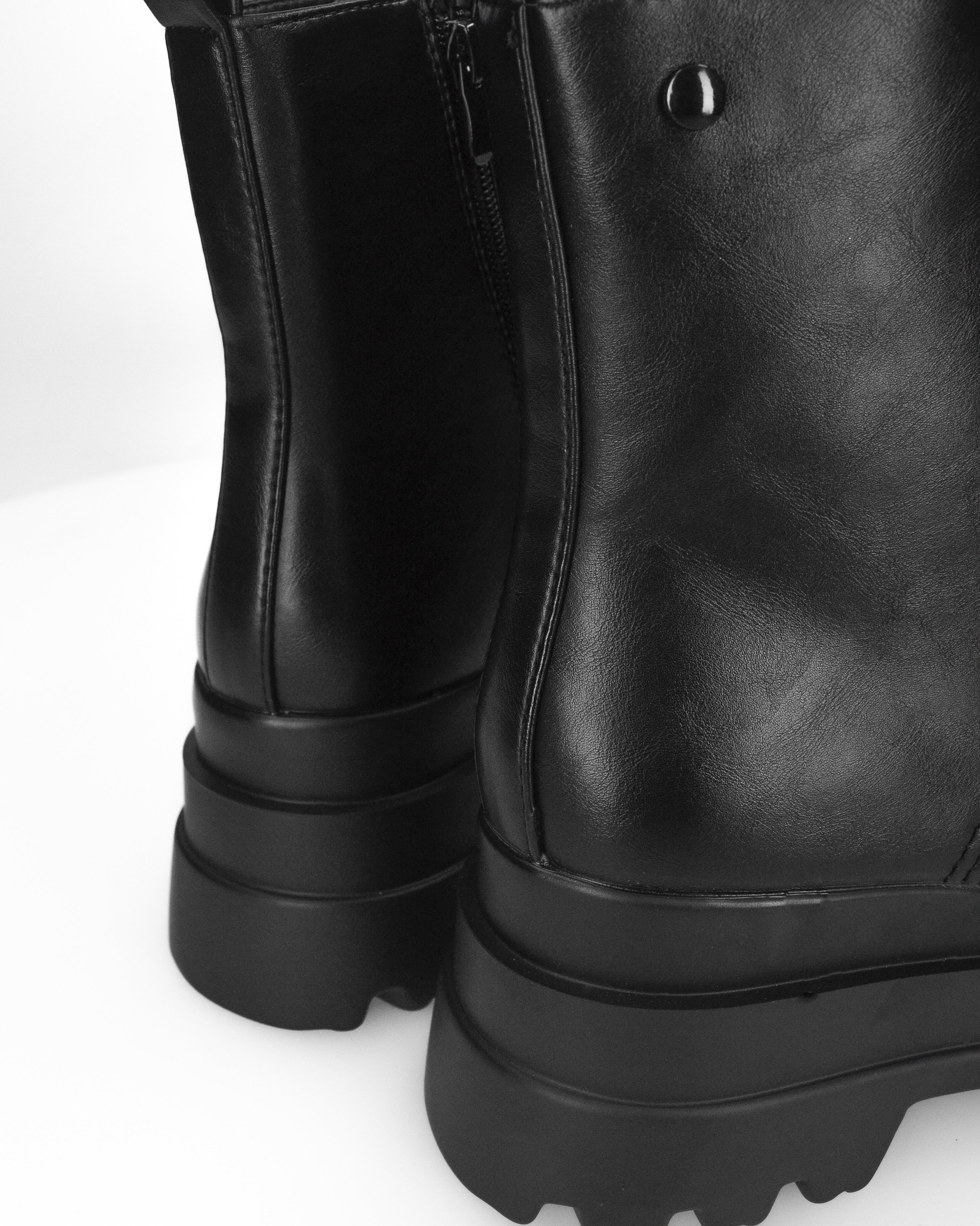 GIORGIA - stivaletti anfibi stringati con suola carro armato platform