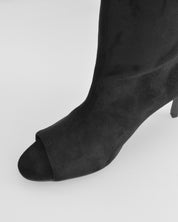 CLOH - stivali alti neri con punta open-toe