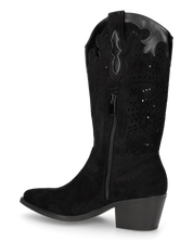 DEBBIE - stivali neri western con gambale traforato