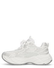 DIANA - Chunky sneakers bianche con tessuto brillantinato