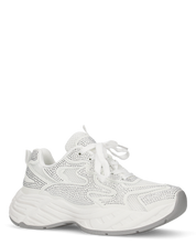 DIANA - Chunky sneakers bianche con tessuto brillantinato