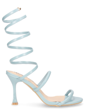 DONNIE - sandali blu con tacco con spirale