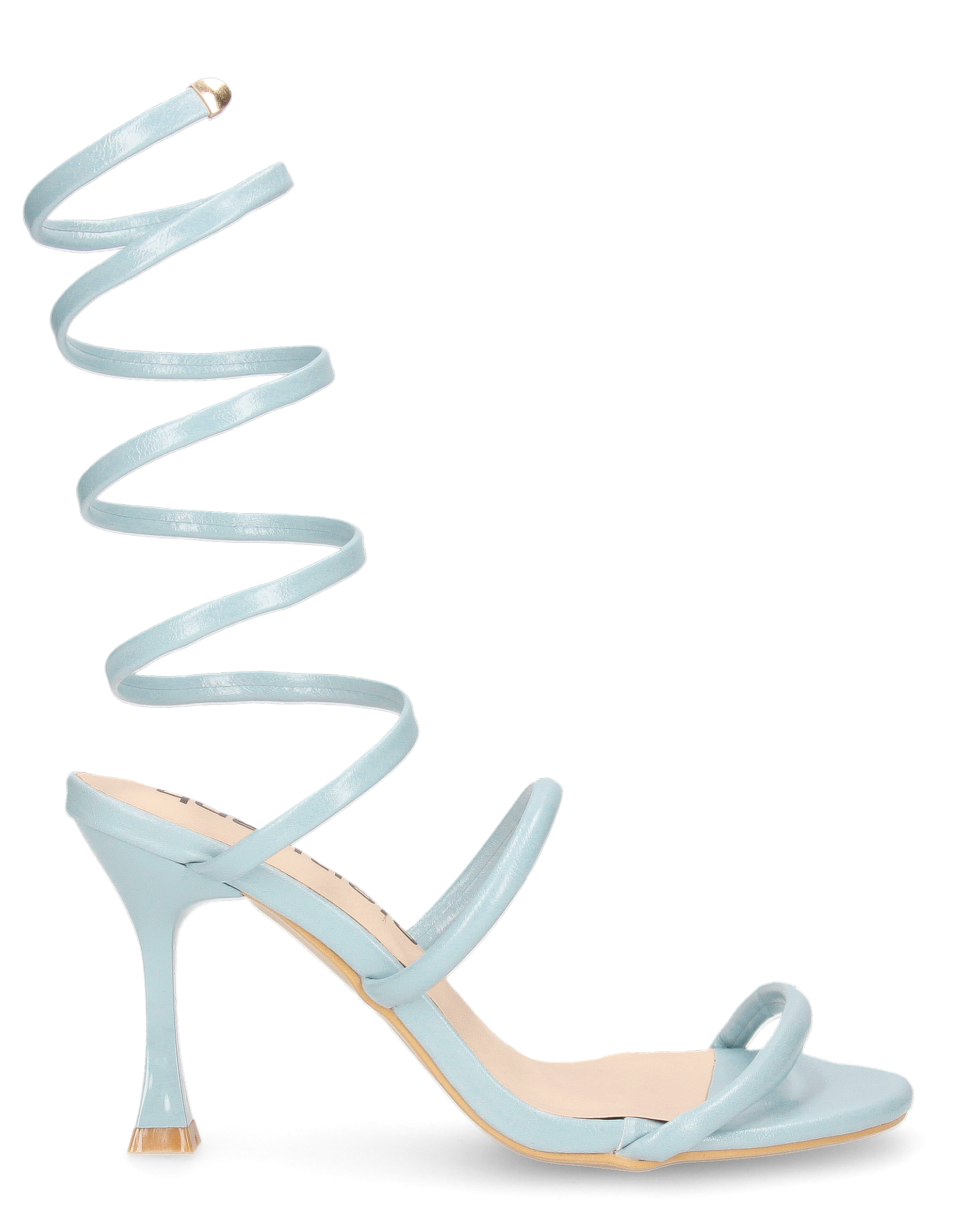 DONNIE - sandali blu con tacco con spirale