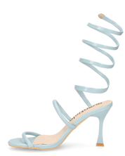 DONNIE - sandali blu con tacco con spirale