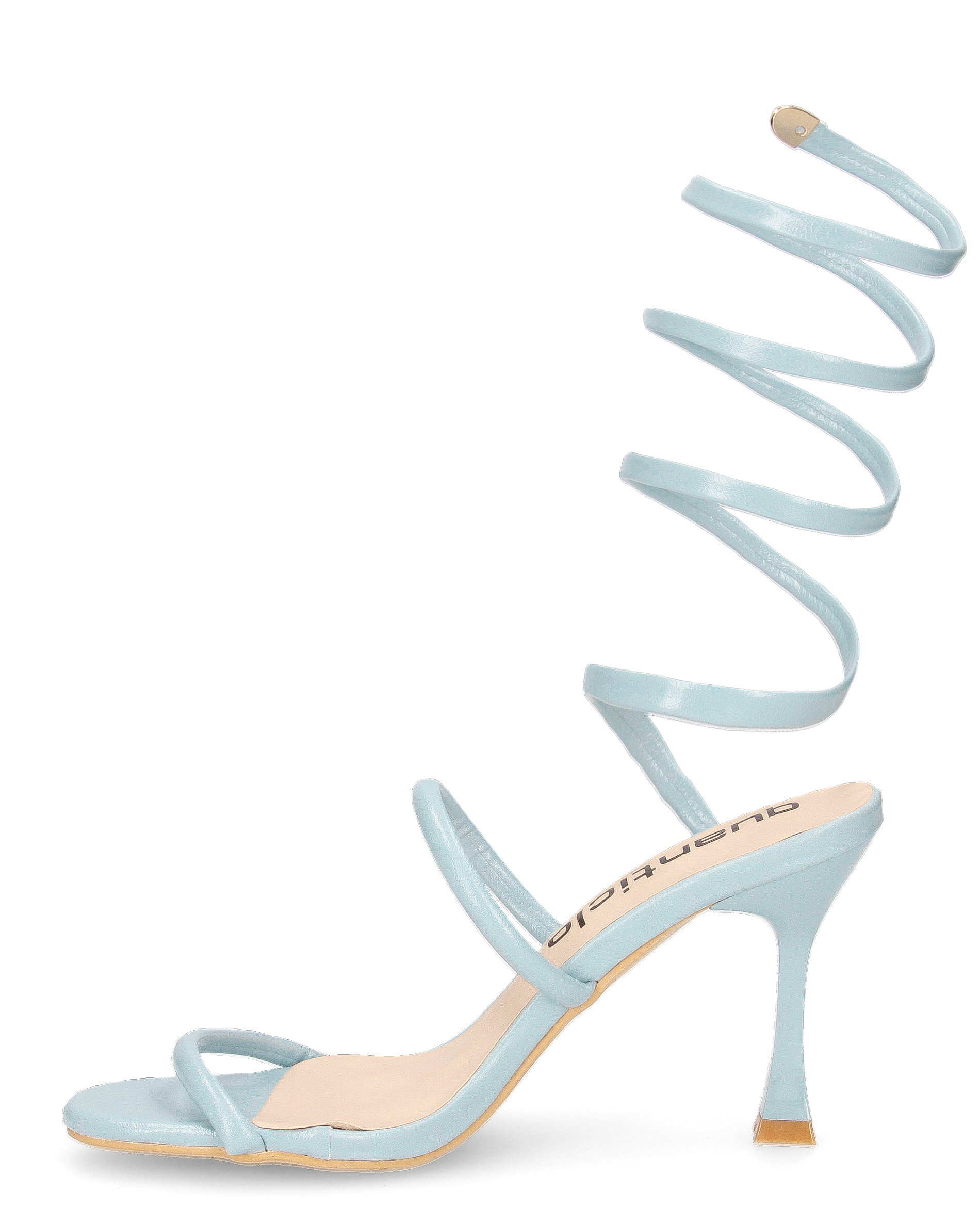 DONNIE - sandali blu con tacco con spirale