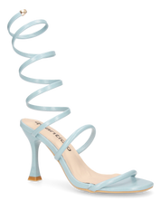 DONNIE - sandali blu con tacco con spirale