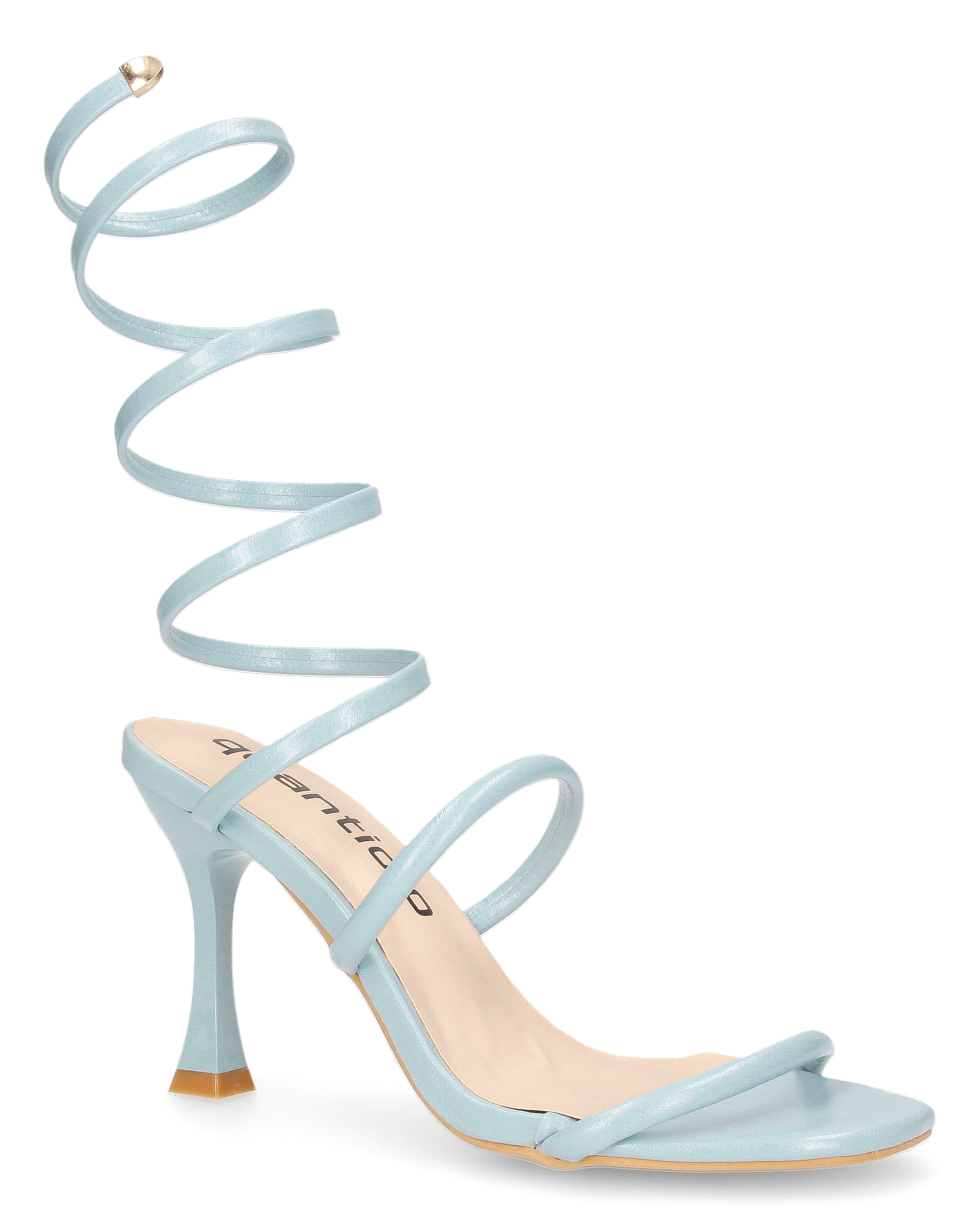 DONNIE - sandali blu con tacco con spirale