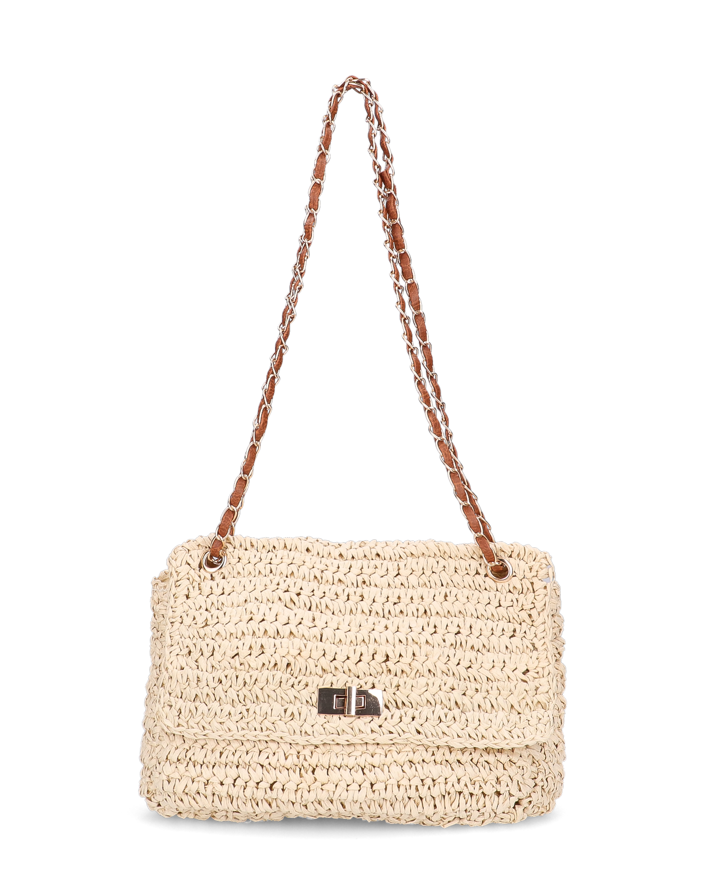 DUA - borsa in paglia intrecciata beige