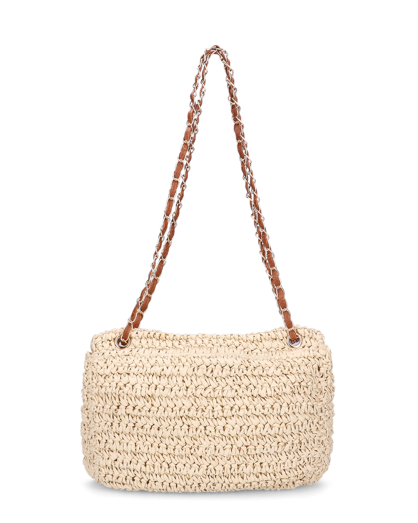 DUA - borsa in paglia intrecciata beige